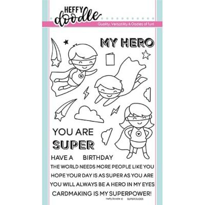 Heffy Doodle Clear Stamps - Superdudes